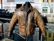 Herren aviator flieger jacke original vintage 90 jahre Größe XL