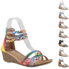 Damen Strass Sandaletten
