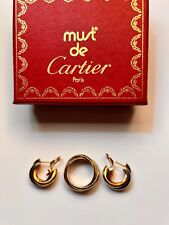 Cartier "Trinity" Creolen 18 Karat Gelb-,W&R`gold & Cartierring22,9g zusammen