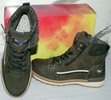 Mustang Warme ZIP Herbst Winter Schuhe Boots Stiefel Futter 42 Militär Grün D40