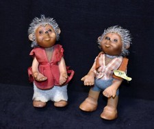 Steiff Mecki Figuren Macki und Mucki 2 Stück alt Bub und Maid