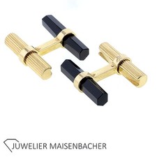 Cartier Manschettenknöpfe Vestiare mit Onyx austauschbar 