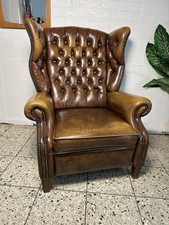 Leder Sessel Chesterfield Sessel Sofa Sessel Club Sessel Braun Leder Ohrensessel