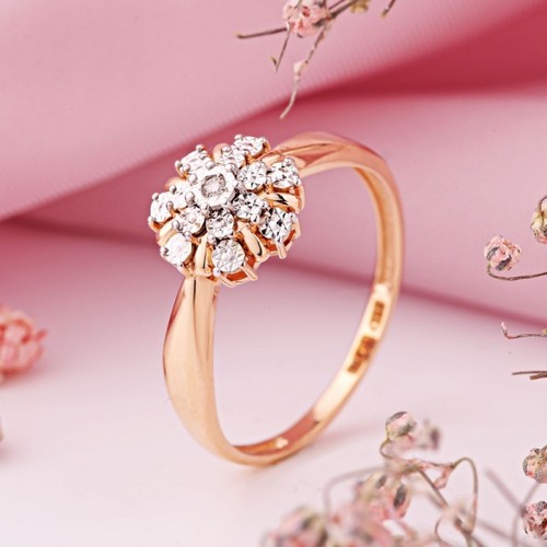 Ring rotgold rose weißes - ring,