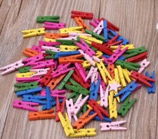 Miniklammern Holz Dekoklammern