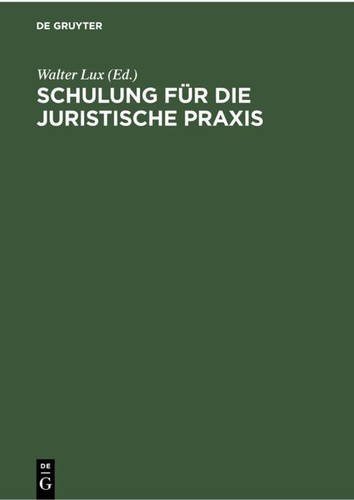 Schulung für die - , juristische
