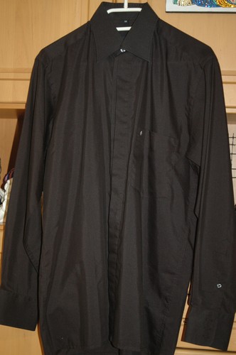 Herren oberhemd schwarz - herren, gr.36,