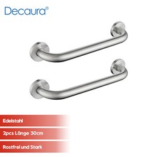 2 Stück Handgriff Edelstahl Haltegriffe für Senioren 30cm WC Dusche Badewanne