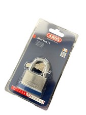 ABUS Vorhangschloss, aus Metall, 95 mm Breite, silberfarben inkl.  2 Schlüssel