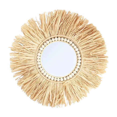 Dijk spiegel raffia boho - -, "raffia"