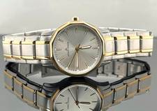 ELEGANTE KLASSISCHE  DAMEN  UHR  EDELSTAHL BICOLOR  ZB SILBER  # SCHMUCKJAGD