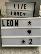 °°° LED BOX zum Beschriften mit Zahlen und Buchstaben Tafel in OVP Kurz benutzt