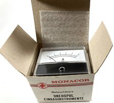MONACOR Drehspul (beleuchtbares) Einbauinstrument PM-2 Bereich  DC 5 A in OVP
