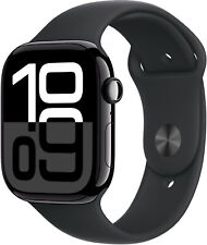 Apple Watch 10 Cell Alu Jet Black 46mm A3003 Black Silicon Band, NEU Sonstige