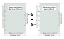 SPARSET • 10er Pack • KATEX 5X Stammbuch-Hüllen & 5X Stammbuch-Hüllen+