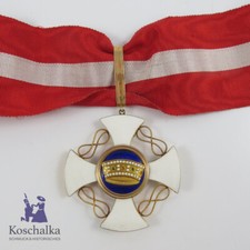 Königreich Italien, Orden der Krone - Komturkreuz, 900er Gold, Original (5749EB)