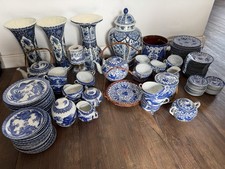 Blau Weiß Porzellan Set