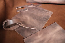 Echt Leder, Büffelleder Dickleder, Antikleder braun - grau, Lederstücke rustikal