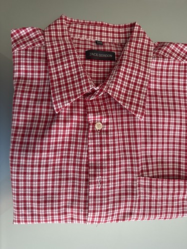 Herren hemd rot weis kariert - rot-weis,