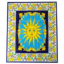 Großes Fliesenbild Sonne