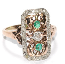 Ring Gold antik Art Deco