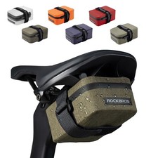 ROCKBROS kleine Fahrradtasche 0,4L Satteltaschen Wasserdicht grün/weiß 50g Ultra