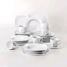30-teiliges Geschirrset Weiß