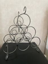 Weinregal aus Metall für 6 Flaschen Weinständer Wein Regal Weinschrank Schwarz