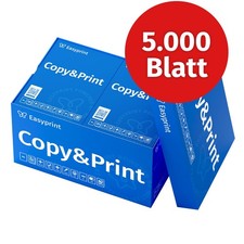 Druckerpapier Kopierpapier 5000 Blatt A4 Hochweiß PEFC-Zertifikat Easyprint