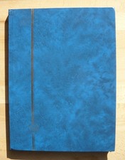 Briefmarkenalbum A 4, Steckbuch, blau, 16 weiße Seiten oh. Mittelsteg, gebraucht