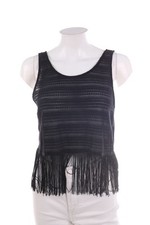 H&M Top Fransen M schwarz