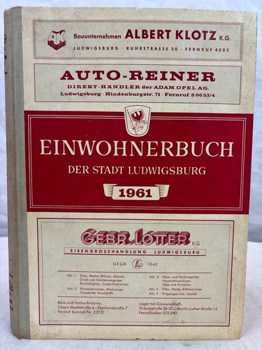 Ludwigsburg einwohnerbuch der - einwohnerbuch,