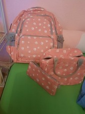 Schöner 3 Teiliger Schulranzen Rosa Mit Katzenpfoten