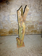 Stele Skulptur Holz Holunderholz 85 cm hoch Deko Holunderbaumholz Dekoration