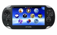 GEBRAUCHTE PS Playstation Vita 3G / WLAN Modell CRISTAL BLACK PCH-1100 AB01 n...