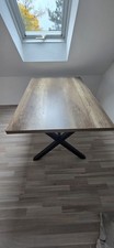 ?️ Moderner Esstisch – Holzoptik & Metallgestell – 140×90 cm – top Zustand