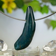 Heliotrop Anhänger gebohrt