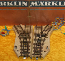 Märklin, 5202 Weichen-Paar, kleine Laterne, sehr guter Zustand