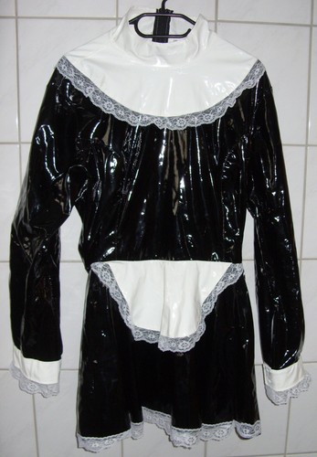 Dienstmädchenkleid pvc lack - dienstmädchenkleid,