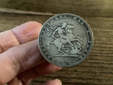 Silbermünze George III Crown 1819 ss | getönt | (2567)