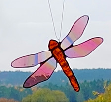 Bleiverglasung Fensterbild Suncatcher Libelle in Tiffany