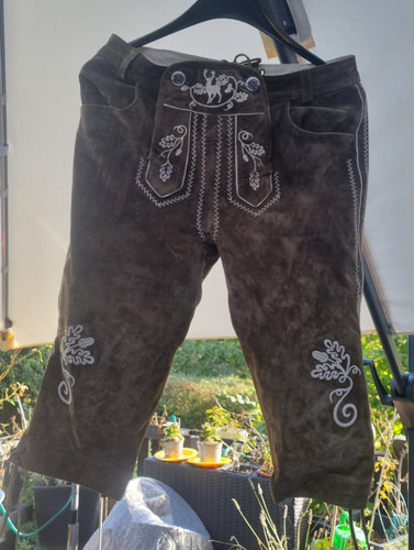 Knielange damen lederhose - knielange,