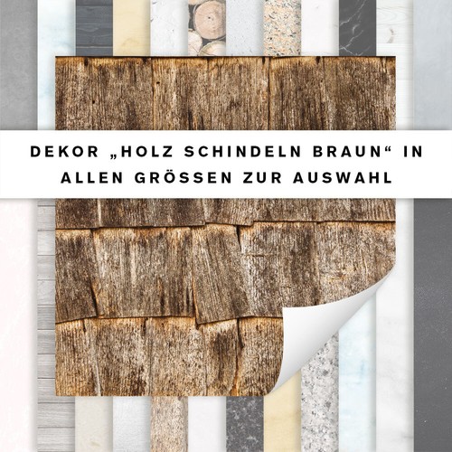 Fliesenaufkleber dekor holz - fliesenaufkleber,