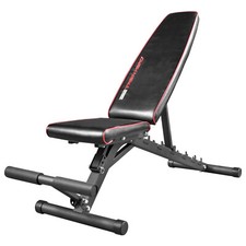 TrainHard® Premium Hantelbank Schrägbank Trainingsbank verstellbar m. Beinhalter