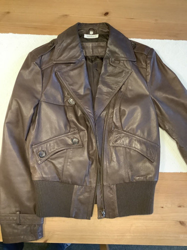 Lederjacke damen dunkelbraun - lederjacke, damen,