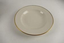 Hutschenreuther Selb Juwel Teller tief 23 cm elfenbeinfarben Goldrand RT-1363