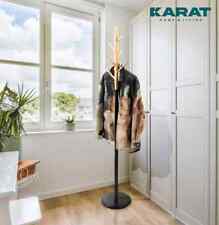 George Garderobenständer | Runder Standfuß | 6 Haken | schwarz-brauner Design