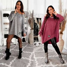 ITALY MODA POLLOVER PULLI UMSTANDSMODE BIG SIZE SWEATER GR.38-48 LONGSHIRT