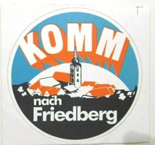 Souvenir-Aufkleber Friedberg Wetteraukreis Taunus Rhein Main Darmstadt Hessen