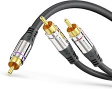 3m Subwoofer Y-Kabel Cinch RCA Kabel Koaxial HiFi Audio Kabel 3x Cinch Stecker